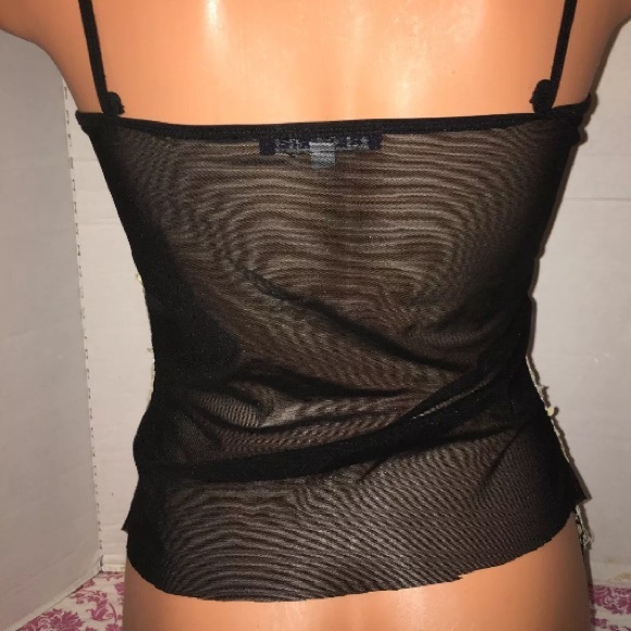 Vintage Embellished jagged Sequin Camisole Top SM - Picture 7 of 8